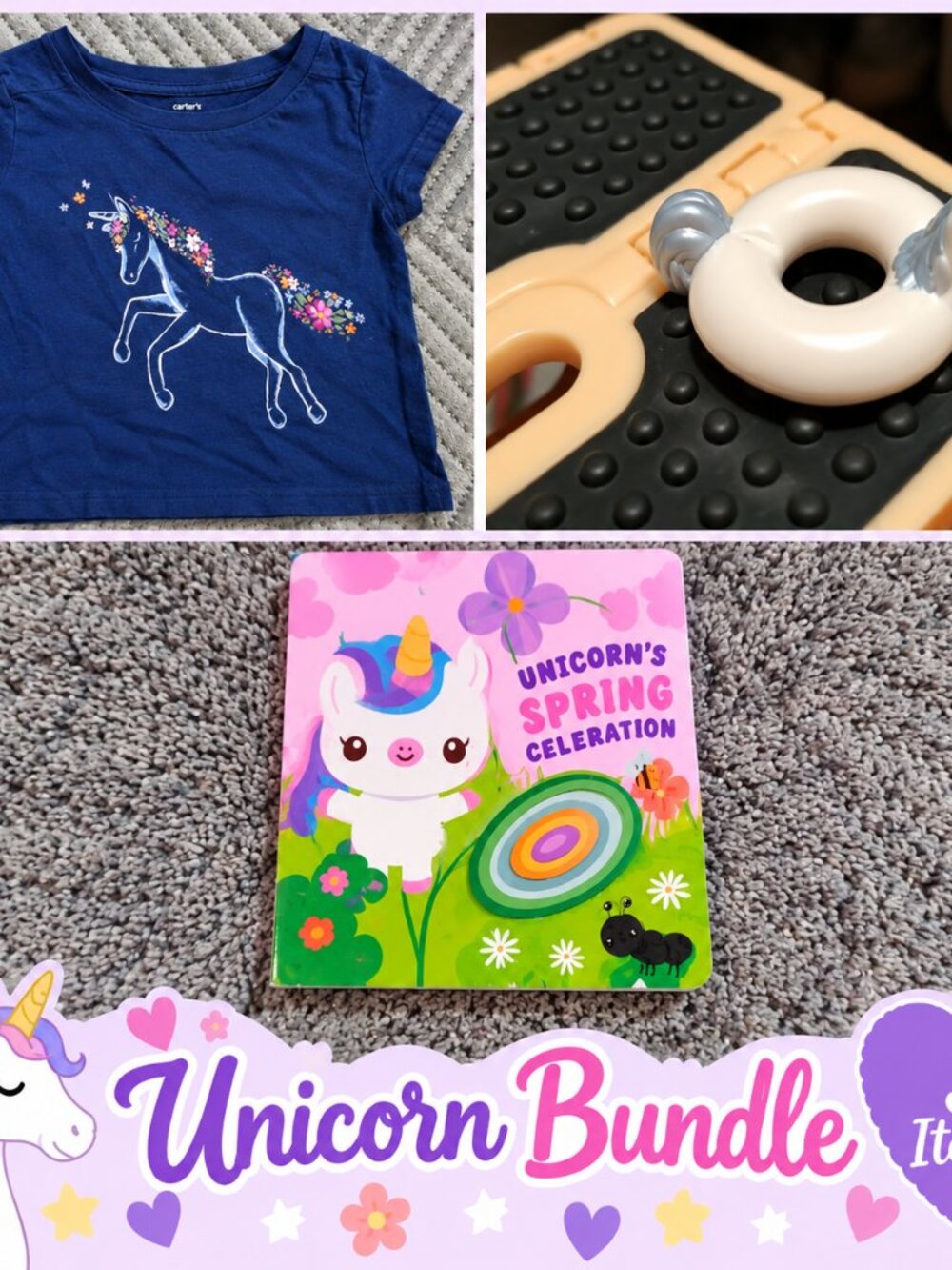 Girls Unicorn Bundle 🦄 Carter’s Shirt + Float + Unicorn Book